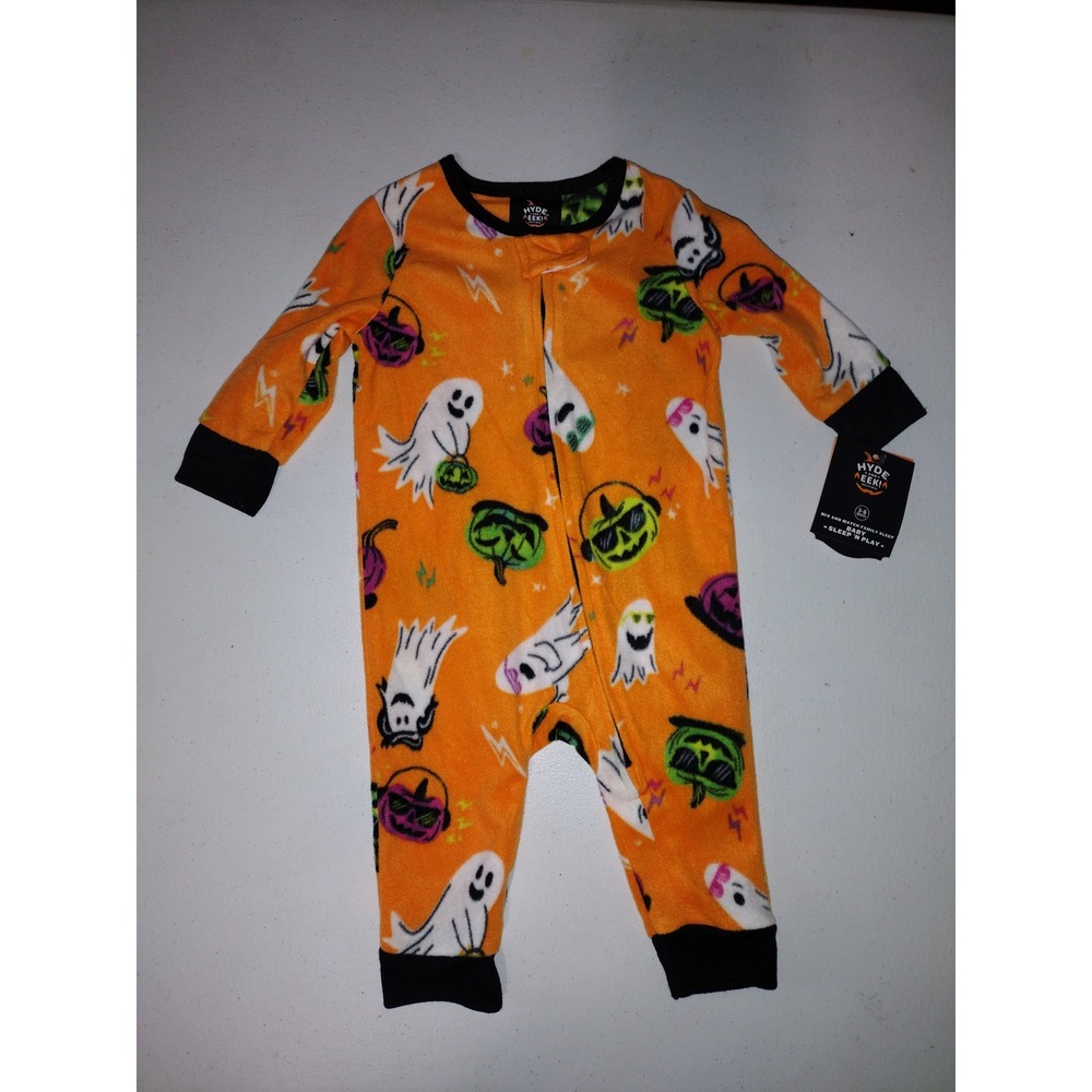 Hyde and Eek! Boutique Baby Halloween Ghost Pumpkin Sleep N Play 3-6M